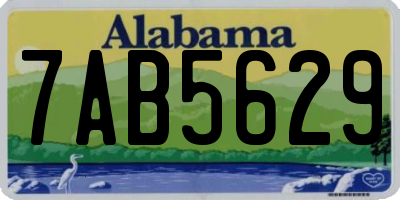 AL license plate 7AB5629