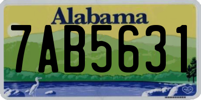 AL license plate 7AB5631