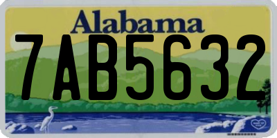 AL license plate 7AB5632