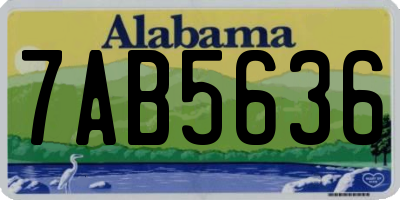 AL license plate 7AB5636