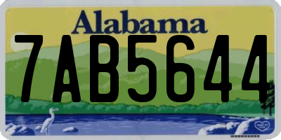 AL license plate 7AB5644