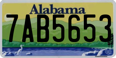 AL license plate 7AB5653