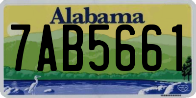 AL license plate 7AB5661