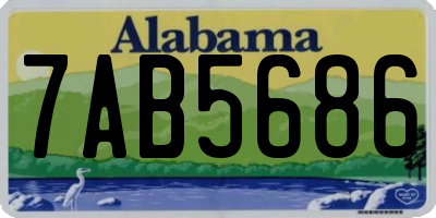 AL license plate 7AB5686