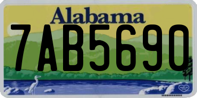 AL license plate 7AB5690