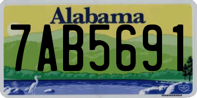 AL license plate 7AB5691