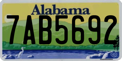 AL license plate 7AB5692