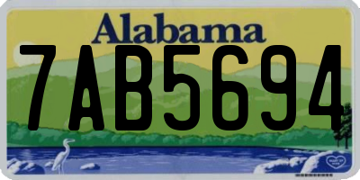 AL license plate 7AB5694
