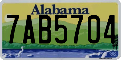 AL license plate 7AB5704