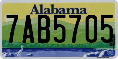 AL license plate 7AB5705