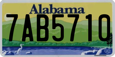 AL license plate 7AB5710