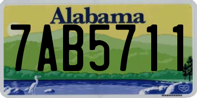 AL license plate 7AB5711