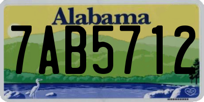 AL license plate 7AB5712