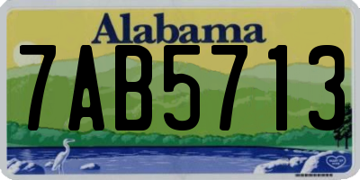 AL license plate 7AB5713