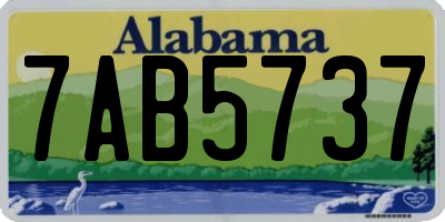 AL license plate 7AB5737