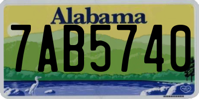 AL license plate 7AB5740