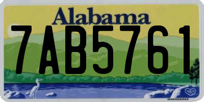 AL license plate 7AB5761