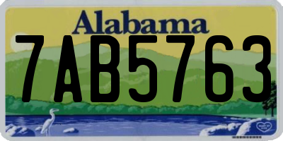 AL license plate 7AB5763