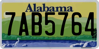AL license plate 7AB5764