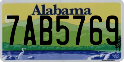AL license plate 7AB5769