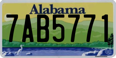 AL license plate 7AB5771