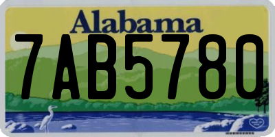 AL license plate 7AB5780