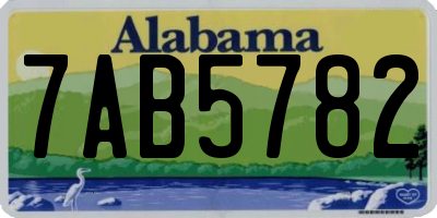 AL license plate 7AB5782