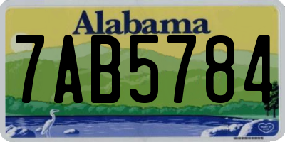 AL license plate 7AB5784