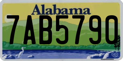 AL license plate 7AB5790