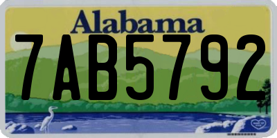 AL license plate 7AB5792