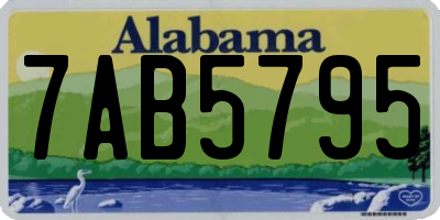 AL license plate 7AB5795