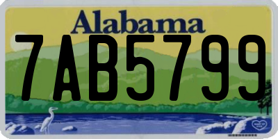 AL license plate 7AB5799