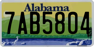 AL license plate 7AB5804