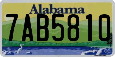 AL license plate 7AB5810