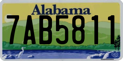 AL license plate 7AB5811