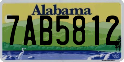 AL license plate 7AB5812