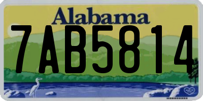 AL license plate 7AB5814