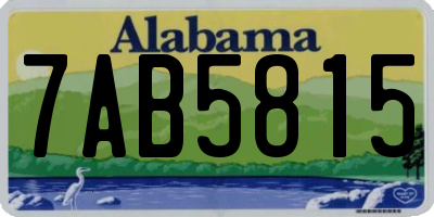 AL license plate 7AB5815