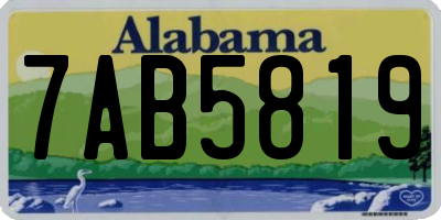 AL license plate 7AB5819