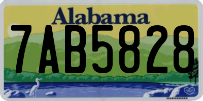 AL license plate 7AB5828