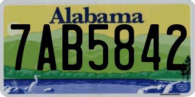 AL license plate 7AB5842