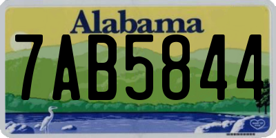 AL license plate 7AB5844