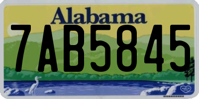 AL license plate 7AB5845