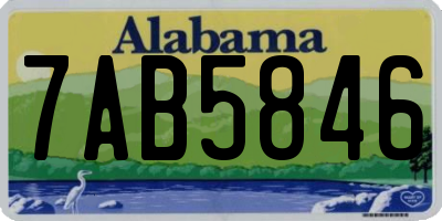 AL license plate 7AB5846