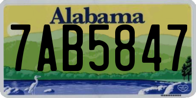 AL license plate 7AB5847