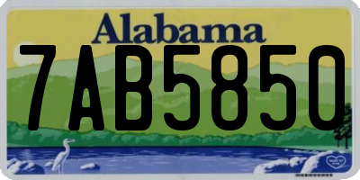 AL license plate 7AB5850