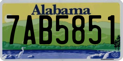 AL license plate 7AB5851