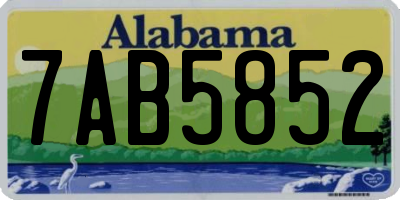 AL license plate 7AB5852