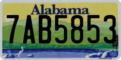 AL license plate 7AB5853