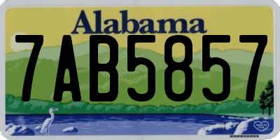AL license plate 7AB5857